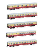 Lemke Collection  LC6118 - Spur N  5er Set GC Personenwagen FS / TEE, Ep.IV, Logo Televisore