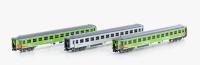 Lemke LC95004 - 3er Set Personenwagen, FLIXTRAIN