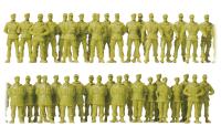 Preiser 16543 - Spur H0 Soldaten Bundeswehr gehend und stehend, unbemalt, 39 Stk.
