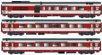 LS Models 40803AC - Spur HO 3er Set GC Personenwagen SNCF, Ep.IV, Etendard, A, AC