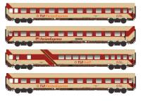 LS-Models 96027N - Spur N  4er Set Personenwagen TUI Ferienexpress, Ep.IV, Set I