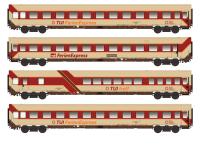 LS Models LS96027N - Spur N 4er Set Personenwagen TUI Ferienexpress, Ep.IV, Set I