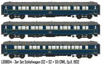 LS Models 98014 - Spur HO 3-tlg. Set Schlafwagen S2+S2+S1, CIWL