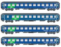 LS-Models 98095N - Spur N 4er Set Liegewagen EN 346 der SJ/RDC, Ep.VI