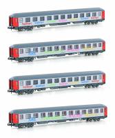 LS Models 98099N - Spur N 4er Set Liegewagen Bvcmz Snälltaget, Ep.VI, D300