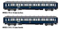 LS Models MW1005-1 - Spur HO 2er Set Personenwagen 'Le Train Blue', CIWL, Ep.III, Innenbeleuchtung