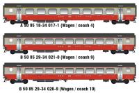 LS Models MW2108-2DC - Spur HO 3er Set Personenwagen EW III SBB, Ep.IV, Swiss Express
