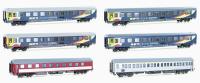 LS Models  MW2301 - Spur HO  6er Set 1  Nachtzugwagen Urlaubs-Express, Ep. VI , DC