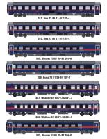 LS Models MW2601DC - Spur H0 7-tlg Set Nachtzugwagen der ÖBB Nightjet, Ep. VI