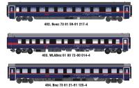 LS Models MW2602DC - Spur H0 3-tlg Set Nachtzugwagen der ÖBB Nightjet, Ep. VI