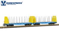 Sudexpress N657009 - Spur N Holztransportwagen Sggmrrs 90 IF/CD Cargo, Ep.VI