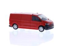 Rietze 11718 - Spur HO Volkswagen Transporter T7 Kasten LR FD intensive red