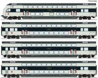 Roco 6210147 -  Spur HO 4-tlg. Set: Doppelstockwagen, DSB