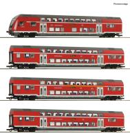 Roco 6210320 Spur HO 4-tlg. Set: Doppelstockwagen, DB AG