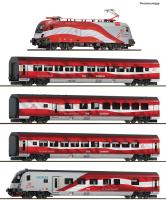 Roco 6280096  Spur TT 5-tlg. Set 1: Railjet „175 Jahre Eisenbahnen in Österreich“, ÖBB