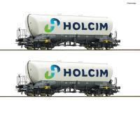 Roco 6600051 - 2-tlg. Set: Silowagen, Holcim