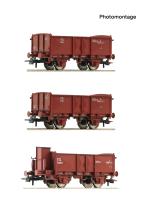 Roco 6600088 - Spur HO 3-tlg. Set: Offene Güterwagen, FS