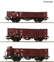 Roco 6600102 - 3-tlg. Set: Offene Güterwagen, DRB