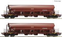 Roco 6600125 - Spur HO 2-tlg. Set: Schwenkdachwagen, DR