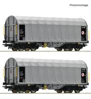 Roco 6600144 - Spur HO 2-tlg. Set: Schiebeplanenwagen, CD