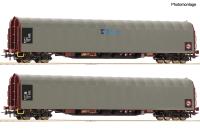 Roco 6600159 - Spur HO 2-tlg. Set: Schiebeplanenwagen, CD Cargo