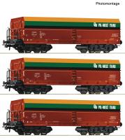 Roco 6600218 - Spur HO 3-tlg. Set: Selbstentladewagen, PMT