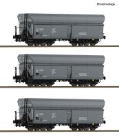 Roco 6600324 - Spur HO 3-tlg. Set: Selbstentladewagen, PKP
