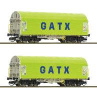 Roco 6680011 - Spur TT 2-tlg. Set: Schiebeplanenwagen, GATX