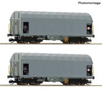 Roco 6680025 - Spur TT 2-tlg. Set: Schiebeplanenwagen, CD Cargo