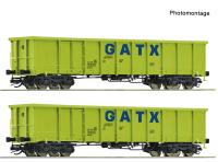 Roco 6680054 Spur TT 2er Set Offene Güterwagen Eanos, GATX, Ep.VI