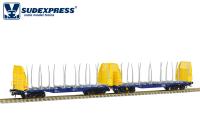Sudexpress S657033 Spur HO DB AG VTG (Innofreight) Doppel Holztransportwagen Sggmrrs Ep.VI