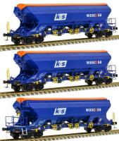 Sudexpress S659001 -  Spur HO 3er Set Schüttgutwagen Tanpps, Wascosa, Ep.VI
