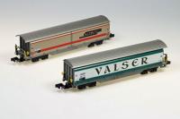 MDS Modell 61005 - Spur N RhB Schiebewandwagen 2er-Set "Valser"