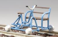 Kres 56035030 - Spur TT Schienenfahrrad mit Sitzbank, Fertigmodell
