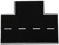 Vollmer 48291 - Spur H0 Straßenplatte Asphalt aus Steinkunst mit Nut für Magnetband, 90°-Einmündung