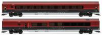 Jägerndorfer 70218 - Spur HO Railjet ÖBB Ep.VI 2.tlg. Restaurant Wagen Economy Wagen